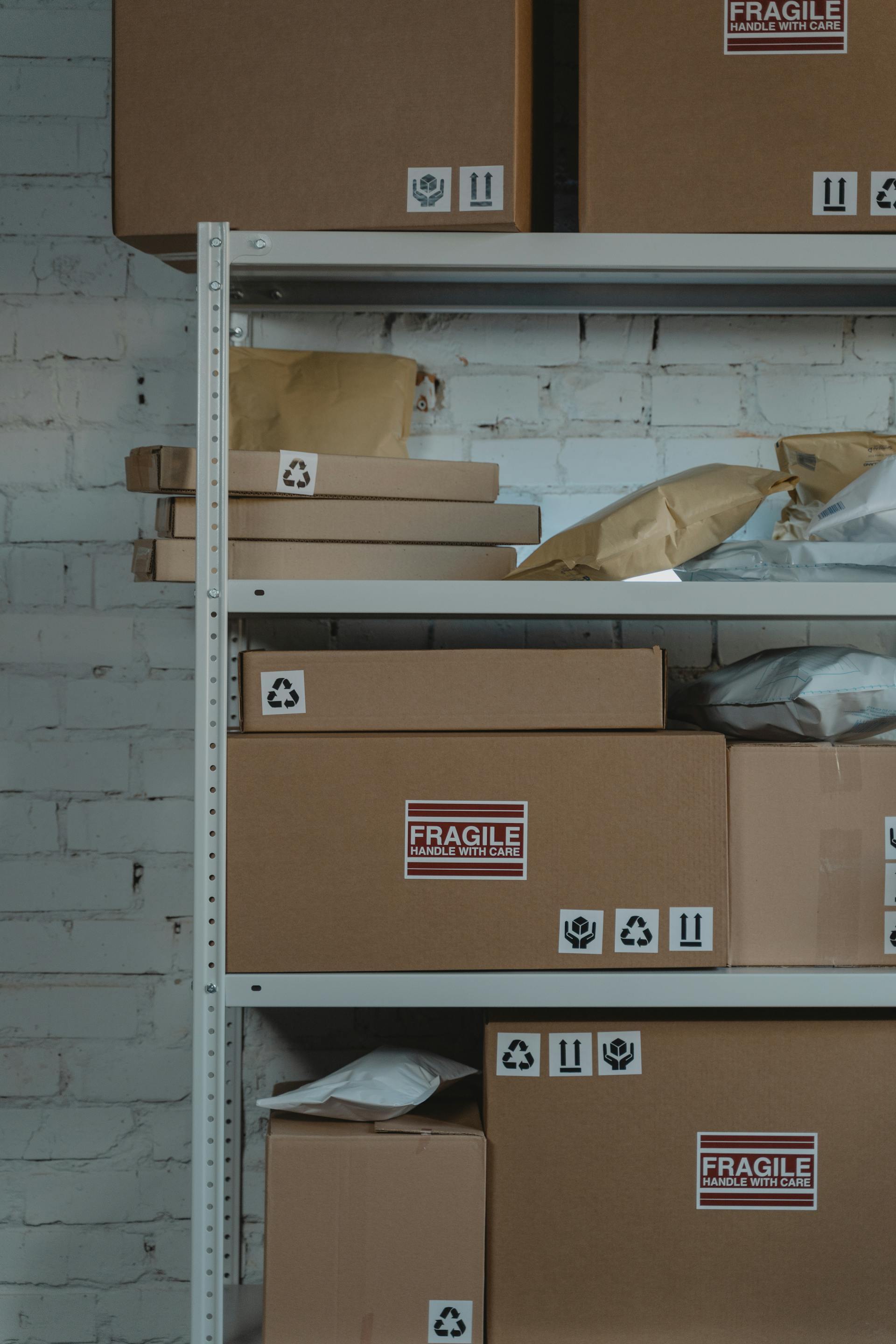 Stack of cardboard shipping boxes ready for wholesale dispatch